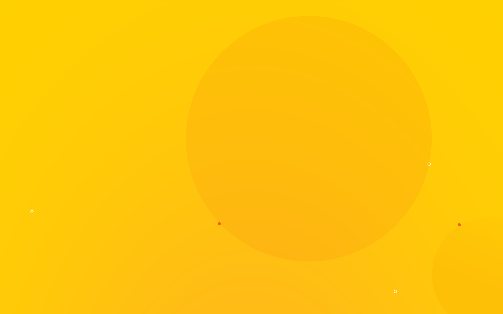 Yellow gradient background featuring circular shapes in varying sizes and shades.