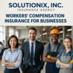 Group of four professionals representing a workers' compensation insurance agency.