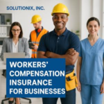 Group of professionals in a workplace setting, including a construction worker, healthcare worker, and office staff.