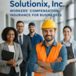 A group of five professionals, including a man in a hard hat and safety vest, posing for a photo.