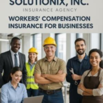 A diverse group of six professionals, including workers in safety gear and business attire, posing together indoors.