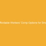 Text on a yellow background stating 'Affordable Workers’ Comp Options for Small Residential Care Homes'.