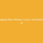 Text on a yellow background stating 'Assigned-Risk Workers' Comp—GA Employer of Record'.