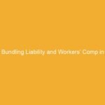 Text on a yellow background stating 'Bundling Liability and Workers’ Comp in Georgia'.