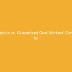 Text graphic comparing Captive and Guaranteed Cost Workers' Compensation for skilled nursing facilities.