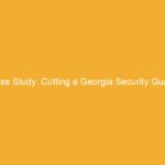 Text on a yellow background stating 'Case Study: Cutting a Georgia Security Guard Firm's MOD from 1.6 to 0.9'.