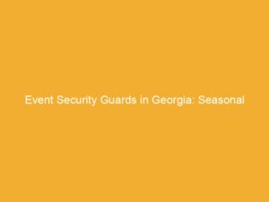 Group of event security guards in uniforms standing together outdoors in Georgia.