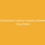 Text graphic displaying GA Employee Leasing Company Workers' Comp Rates on a yellow background.