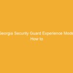 Text on a yellow background that reads 'Georgia Security Guard Experience Mods: How to'.