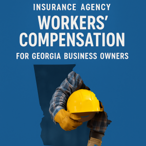 Image featuring a worker in a plaid shirt holding a yellow hard hat with a Georgia state outline in the background.