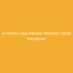 Text on an orange background stating 'In-Home Care Service Workers’ Comp Insurance:'