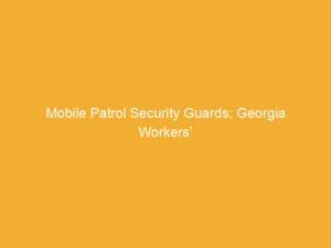 Mobile patrol security guards in uniform standing together outdoors in Georgia.
