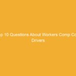 Text on a yellow background stating 'Top 10 Questions About Workers Comp Cost Drivers'.
