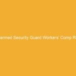 Text on a yellow background displaying 'Unarmed Security Guard Workers’ Comp Rate'.